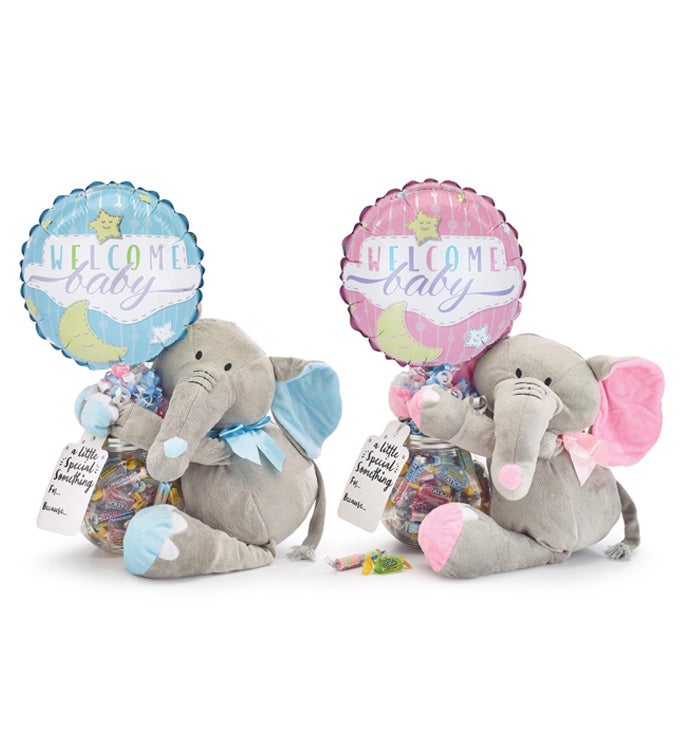 Baby Plush Giftable ASTD Elephant Plush Vase Hugger - Case of 6