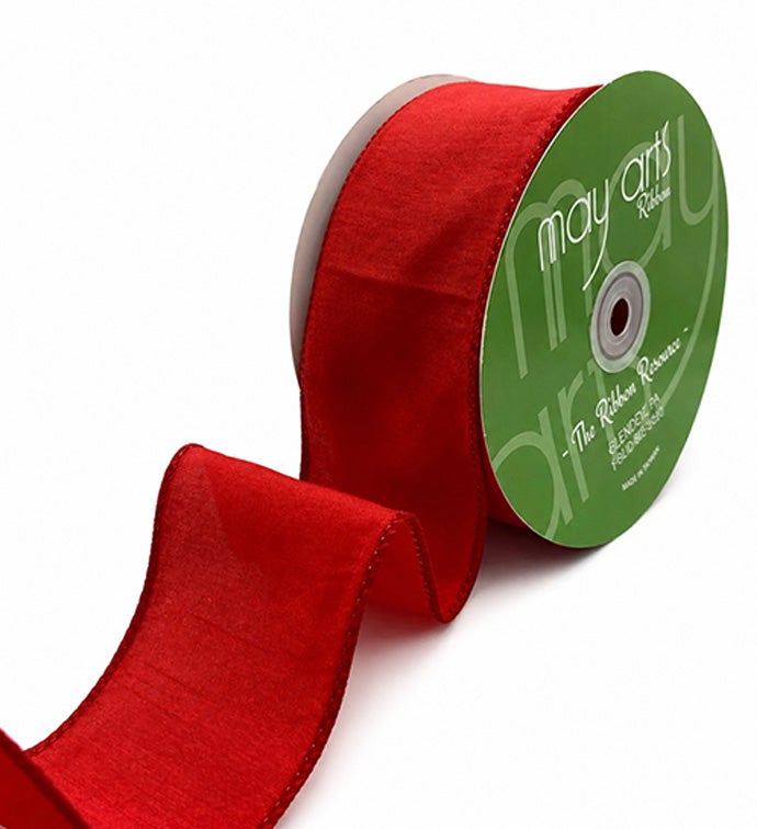 2.5″ Dupioni Ribbon with Wired Edge- 25 Yard - Case of 1