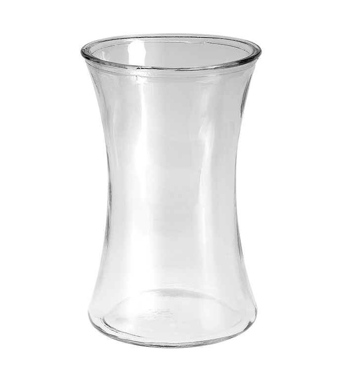 8" Clear Gathering Vase - Case of 9