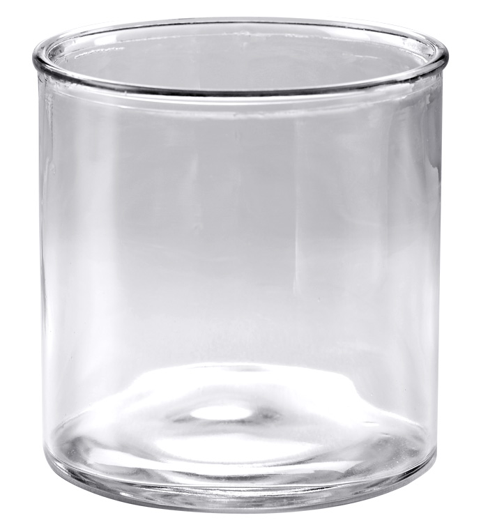 6" Clear Glass Cylinder - Case of 8