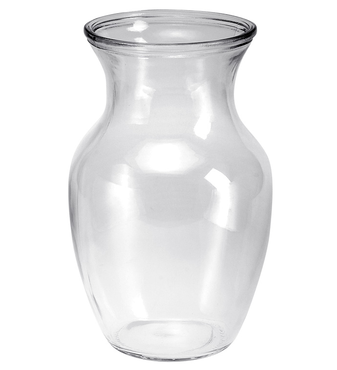 8" Clear Rose Vase - Case of 12