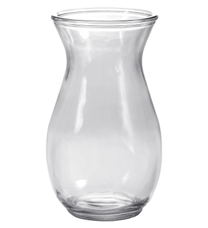 9" Clear Rose Vase - Case of 9