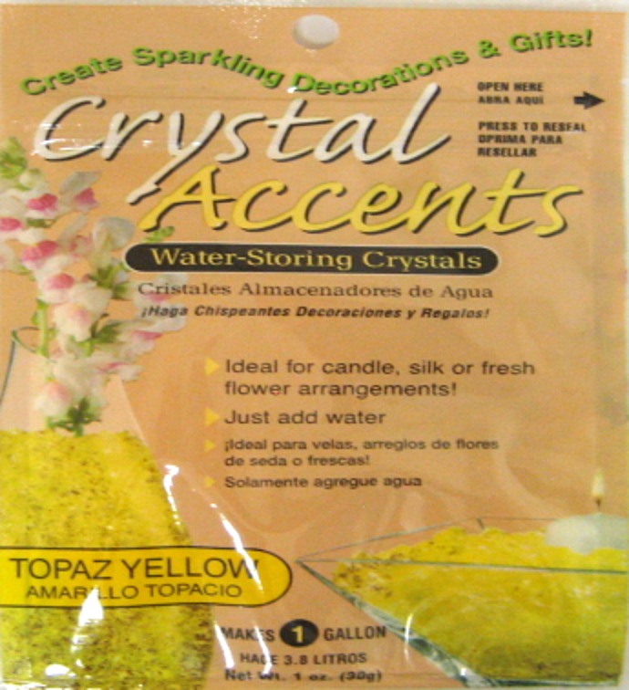 Topaz Yellow Crystal Accents